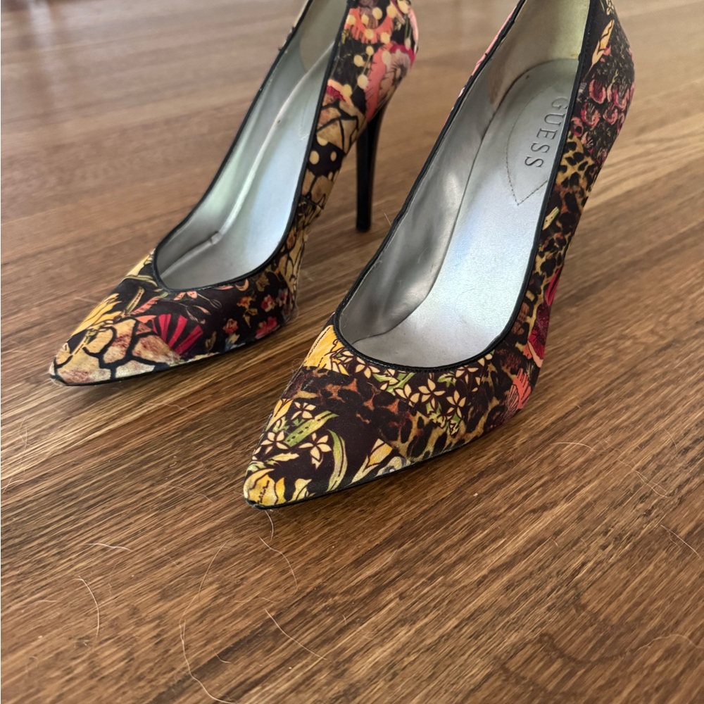 Guess Women's floral and leopard heels
